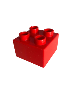 Lego Duplo kostka červená 2x2